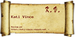 Kati Vince névjegykártya